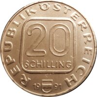 Österreich 20 Schilling 1991 Erzbischof Johann E. Graf Thun