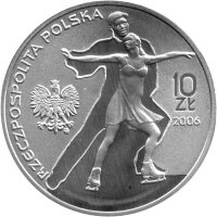Polen 10 Zlotych 2006 - XX. Olympische Winterspiele 2006 in Turin "Eiskunstlauf" - Silber PP
