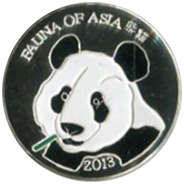 Nordkorea 2 Won 2013 - Panda Farbmünze - Silber PP