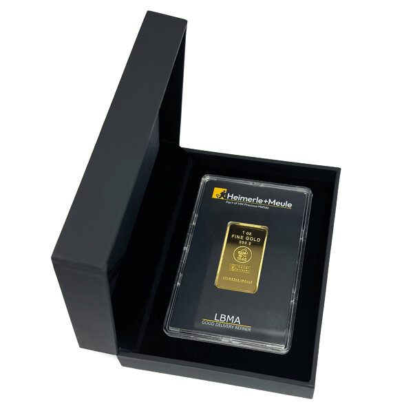Universaletui NUMMUS QUADRATUS schwarz für Goldbarren