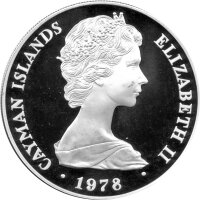 Cayman Inseln 25 Dollars 1978 - 25. Jahrestag der Krönung von Königin Elisabeth II. "The Ampulla" - Silber PP