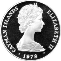 Cayman Inseln 25 Dollars 1978 - 25. Jahrestag der Krönung von Königin Elisabeth II. "The Spoon" - Silber PP