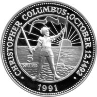 Bahamas 5 Dollars 1991 - 500 Jahre der Entdeckung...