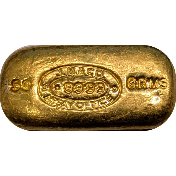 50 Gramm Goldbarren Johnson Matthey