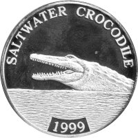 Round Australien Salzwasserkrokodil 1999 1 oz Silber PP