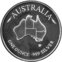 Round Australien Salzwasserkrokodil 1999 1 oz Silber PP