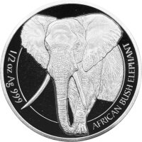 Kongo African Wildlife 2023 Elefant 1/2 oz Silber -...