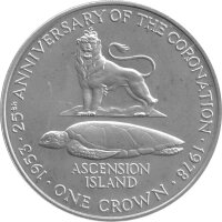 Ascension Islands 1 Crown 1978 - 25. Jahrestag der...