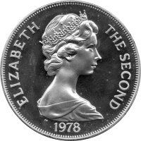 Ascension Islands 1 Crown 1978 - 25. Jahrestag der Krönung von Königin Elisabeth II. - Silber PP
