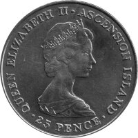 Ascension Islands 25 Pence 1981 - Hochzeit von Prinz Charles und Lady Diana - Ku-Ni