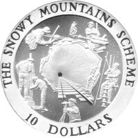 Australien 10 Dollars 1999 - Snowy Mountains Schema...