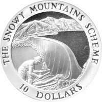 Australien 10 Dollars 1999 - Snowy Mountains Schema...