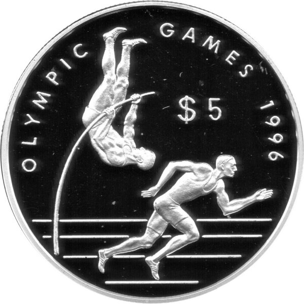Cook Islands 5 Dollars 1996 - XXVI. Olympische Sommerspiele 1996 in Atlanta - Silber PP