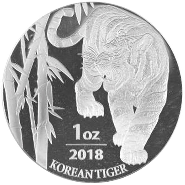 Südkorea Tiger 2018 1 oz Silber