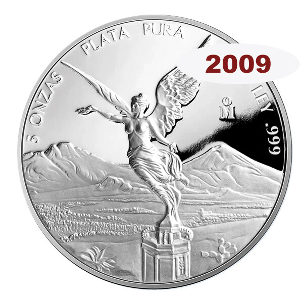 Mexiko Libertad 2009 5 oz Silber | Polierte Platte