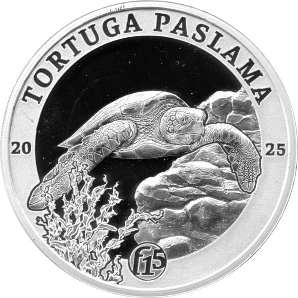 Nicaragua 10 Cordobas 2025 - Meeresschildkröte - 1 oz Silber PP F15