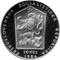 Tschechoslowakei 50 Kronen 1986 - Český Krumlov - Silber PP