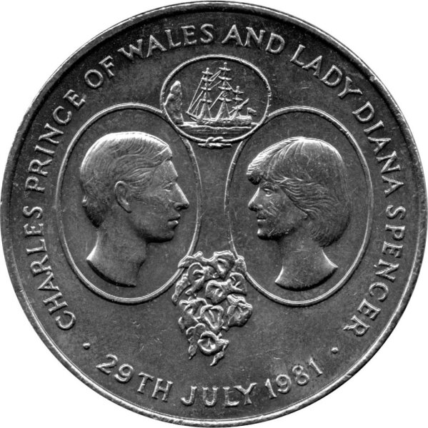 Saint Helena 25 Pence 1981 - Hochzeit von Prinz Charles und Lady Diana - Ku-Ni