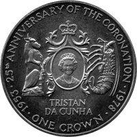 Tristan da Cunha 1 Crown 1978 - 25. Jahrestag der...