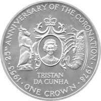 Tristan da Cunha 1 Crown 1978 - 25. Jahrestag der...