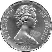 Tristan da Cunha 1 Crown 1978 - 25. Jahrestag der Krönung von Königin Elisabeth II. - Silber