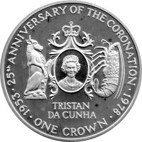Tristan da Cunha 1 Crown 1978 - 25. Jahrestag der...