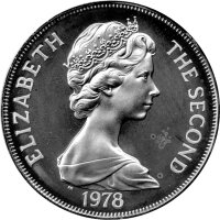 Tristan da Cunha 1 Crown 1978 - 25. Jahrestag der Krönung von Königin Elisabeth II. - Silber PP