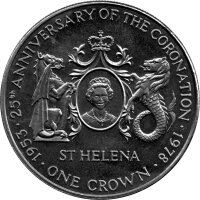 Saint Helena 1 Crown 1978 - 25. Jahrestag der...