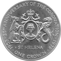 Saint Helena 1 Crown 1978 - 25. Jahrestag der...