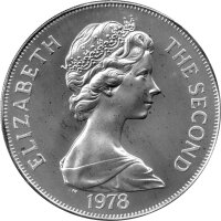 Saint Helena 1 Crown 1978 - 25. Jahrestag der Krönung von Königin Elisabeth II. - Silber