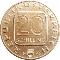 Österreich 20 Schilling 1992 Franz Grillparzer