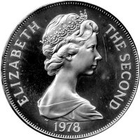 Saint Helena 1 Crown 1978 - 25. Jahrestag der Krönung von Königin Elisabeth II. - Silber PP