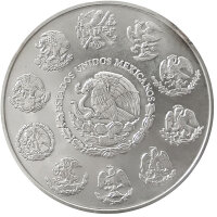 Mexiko Libertad 1997 5 oz Silber Siegesgöttin Originalfolie