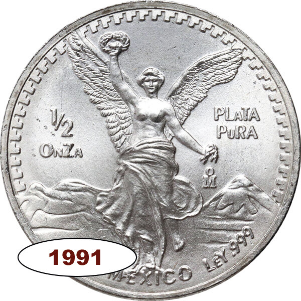 Mexiko Libertad 1991 1/2 oz Silber