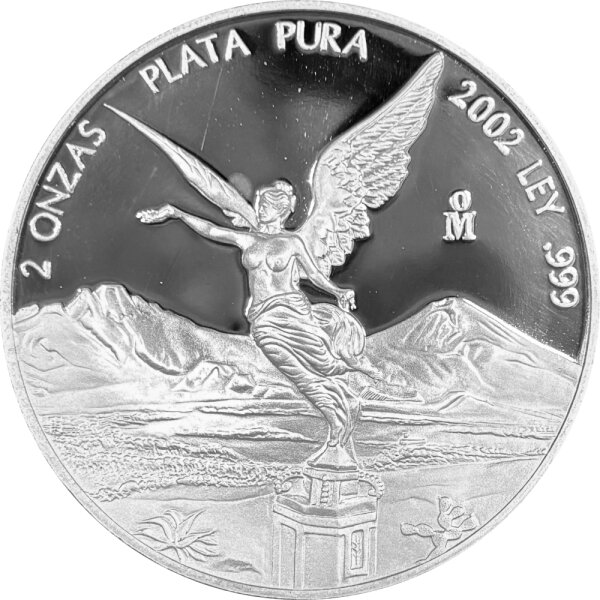 Mexiko Libertad 2002 2 oz Silber | Polierte Platte