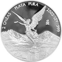 Mexiko Libertad 2002 2 oz Silber | Polierte Platte