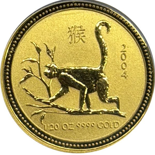 Australien Lunar I 2004 Jahr des Affen 1/20 oz Gold