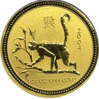 Australien Lunar I 2004 Jahr des Affen 1/20 oz Gold