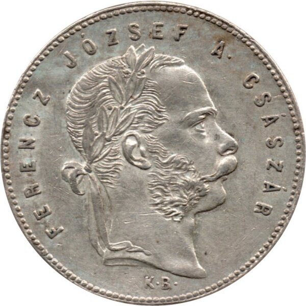 Ungarn 1 Forint 1868 - 1869 - Franz Joseph I. - Umlaufmünze - Silber
