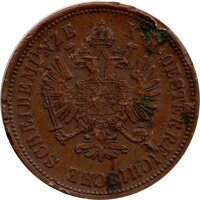Österreich 4 Kreuzer 1860-1864 - Franz Joseph I. - Umlaufmünze - Ku -s-ss