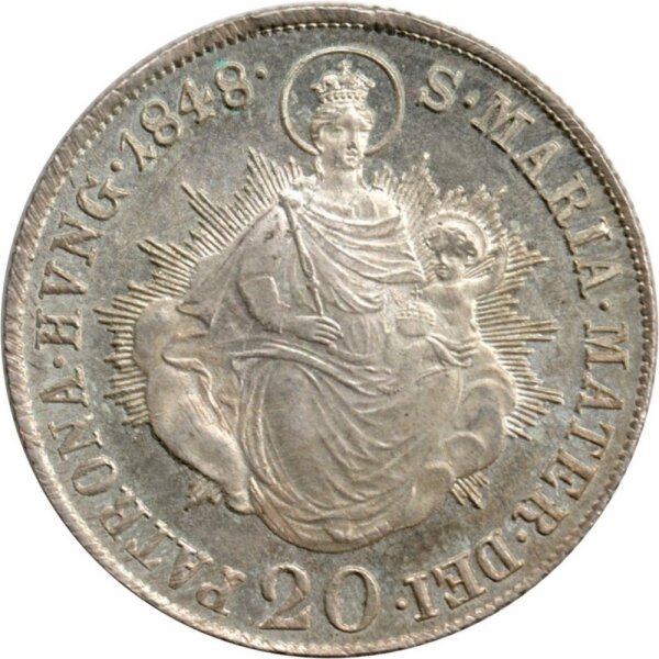Ungarn 20 Kreuzer 1837-1848 - Ferdinand I., KM#422 -ss-vz