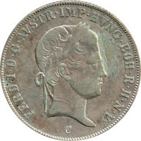 Österreich 20 Kreuzer 1837-1848 - Ferdinand I. - Umlaufmünze - Silber  -ss