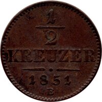 Österreich 1/2 Kreuzer 1851 - Franz Joseph I. -...