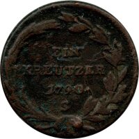 RDR Haus Habsburg 1 Kreuzer 1780-1790 - Joseph II., Ku -s