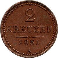 Österreich 2 Kreuzer 1851 - Franz Joseph I. -...