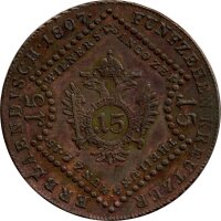 Österreich 15 Kreuzer 1807 - Franz I. - Umlaufmünze - Ku -ss