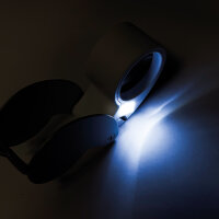 Lupe NUMMUS OPTICA PRO 10 fache Vergrößerung I Zwei LED-Leuchten
