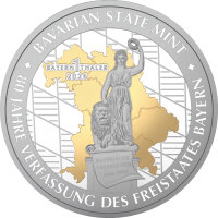 Bayern Thaler 3. Ausgabe Sonderedition Bavaria 80 Jahre...