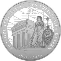 Bayern Thaler 3. Ausgabe Sonderedition Bavaria 80 Jahre...