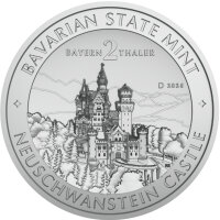 Bayern Thaler 2. Ausgabe Schloss Neuschwanstein 2026 2 oz...